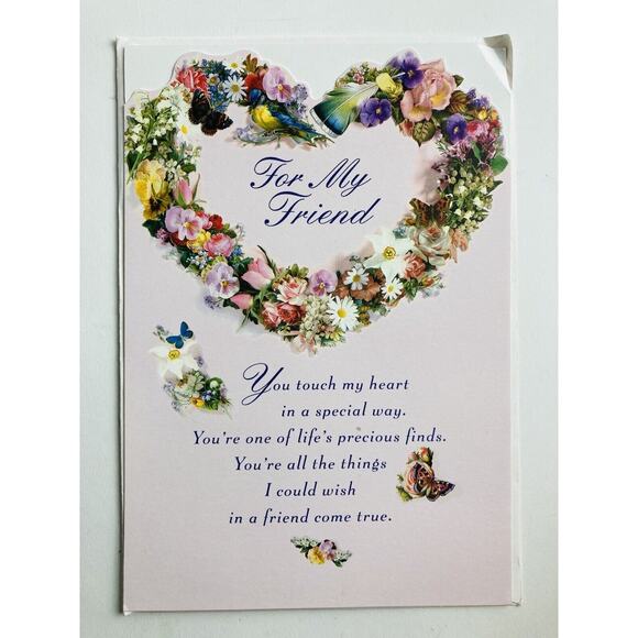 3 Vintage HALLMARK AMERICAN GREETINGS Mother's Day CARDS FORGET ME NOT Friend - Picture 10 of 12